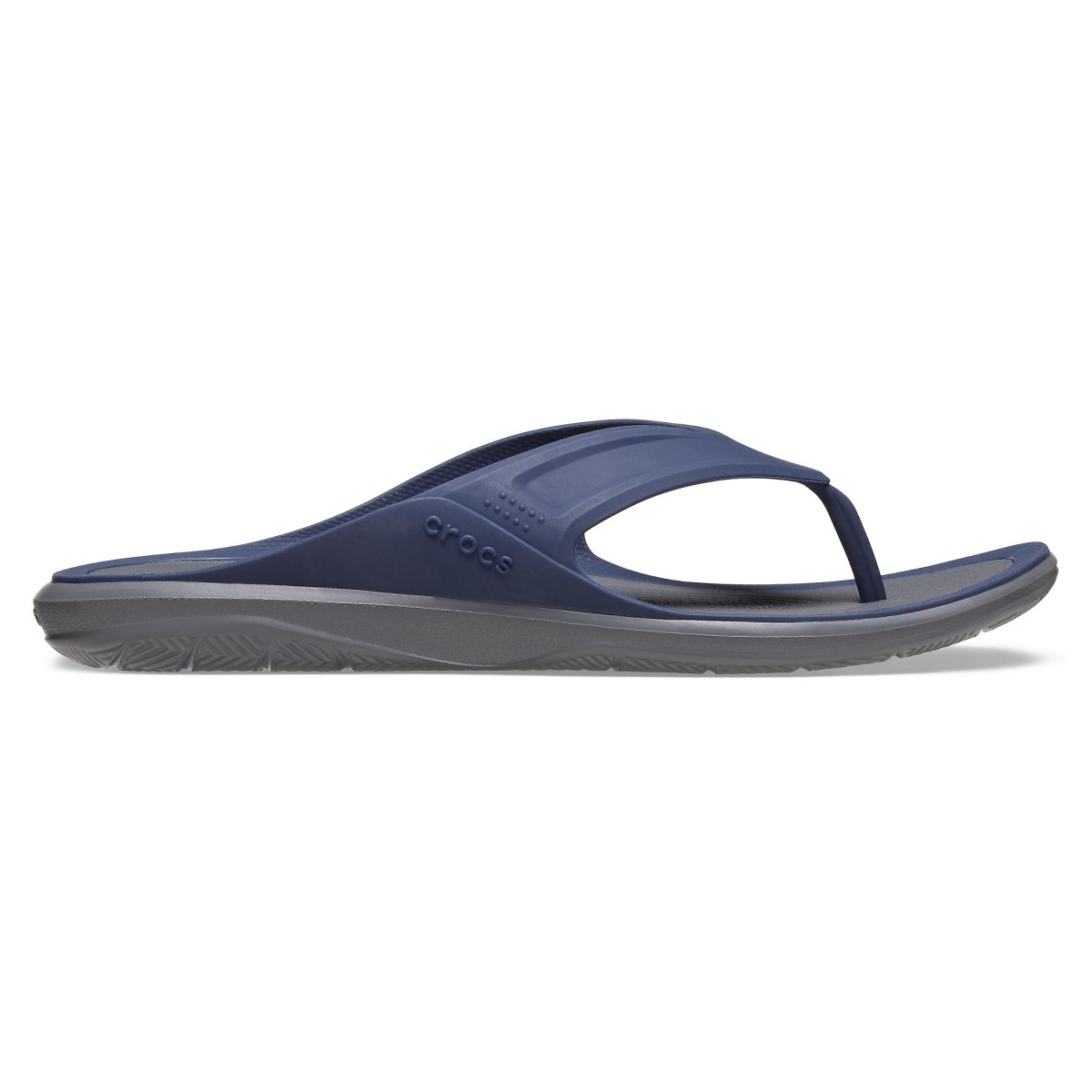 Șlapi Crocs Men's Swiftwater Wave Flip Albastru - Navy/Slate Grey - imagine 5